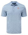 Texas Longhorns Alumni Cutter & Buck Pike Eco Diamond Dot Print Recycled Mens Polo Navy Blue Mannequin