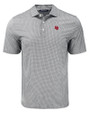 Nebraska Cornhuskers College Vault Cutter & Buck Pike Eco Diamond Dot Print Recycled Mens Polo Black Mannequin