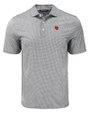 Nebraska Cornhuskers College Vault Cutter & Buck Pike Eco Diamond Dot Print Recycled Mens Polo Black Mannequin