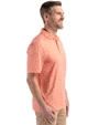 Virginia Tech Hokies Cutter & Buck Pike Recycled Flora Print Mens Polo College Orange Side