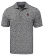 Florida State Seminoles Cutter & Buck Pike Eco Flora Print Recycled Mens Polo Black Mannequin