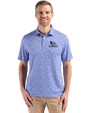 Creighton Bluejays Cutter & Buck Pike Eco Flora Print Recycled Mens Polo Chelan Blue Front