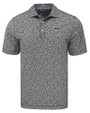 Marshall Thundering Herd Cutter & Buck Pike Eco Flora Print Recycled Mens Polo BL_MANN_HG 