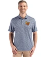 Las Vegas Aviators Cutter & Buck Pike Eco Flora Print Recycled Mens Polo Navy Blue Front
