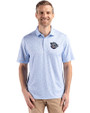 Lehigh Valley IronPigs Cutter & Buck Pike Eco Flora Print Recycled Mens Polo Atlas Light Blue Front