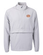 Texas Longhorns 100 Years at DKR Cutter & Buck Charter Eco Recycled Mens Anorak Jacket Polished Medium Gray Mannequin