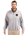 Arkansas State Red Wolves Cutter & Buck Charter Eco Recycled Mens Full-Zip Jacket Polished Medium Gray Front
