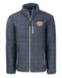Texas Longhorns 100 Years at DKR Cutter & Buck Rainier PrimaLoft®  Mens Big and Tall Eco Insulated Puffer Jacket Anthracite Melange Mannequin