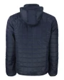 Texas Longhorns 100 Years at DKR Cutter & Buck Rainier PrimaLoft®  Mens Big and Tall Eco Insulated Puffer Jacket Dark Navy/Silver Mannequin Back 4