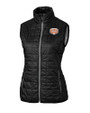 Texas Longhorns 100 Years at DKR Cutter & Buck Rainier PrimaLoft® Womens Eco Insulated Full Zip Puffer Vest Black Mannequin