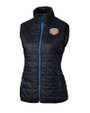 Texas Longhorns 100 Years at DKR Cutter & Buck Rainier PrimaLoft® Womens Eco Insulated Full Zip Puffer Vest Dark Navy Mannequin
