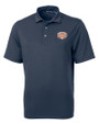 Texas Longhorns 100 Years at DKR Cutter & Buck Virtue Eco Pique Recycled Mens Polo Navy Blue Mannequin