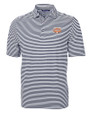 Texas Longhorns 100 Years at DKR Cutter & Buck Virtue Eco Pique Stripe Recycled Mens Big and Tall Polo Navy Blue Mannequin