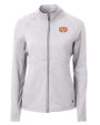 Texas Longhorns 100 Years at DKR Cutter & Buck Adapt Eco Knit Heather Recycled Womens Full Zip Polished Heather Mannequin
