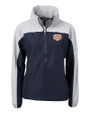 Texas Longhorns 100 Years at DKR Cutter & Buck Charter Eco Recycled Womens Anorak Jacket Navy Blue/Polished Mannequin
