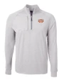 Texas Longhorns 100 Years at DKR Cutter & Buck Adapt Eco Knit Heather Mens Big & Tall Quarter Zip Pullover Polished Heather Mannequin