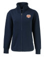 Texas Longhorns 100 Years at DKR Cutter & Buck Roam Recycled Buttery-Soft Knit Womens Full Zip Jacket Navy Blue Mannequin
