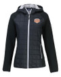 Texas Longhorns 100 Years at DKR Cutter & Buck Rainier Primaloft Womens Eco Full Zip Hybrid Jacket Black Mannequin