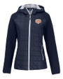 Texas Longhorns 100 Years at DKR Cutter & Buck Rainier Primaloft Womens Eco Full Zip Hybrid Jacket Dark Navy Mannequin
