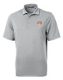 Texas Longhorns 100 Years at DKR Cutter & Buck Virtue Eco Pique Recycled Mens Big and Tall Polo Polished Medium Gray Mannequin