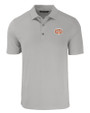 Texas Longhorns 100 Years at DKR Cutter & Buck Forge Eco Stretch Recycled Mens Polo Polished Medium Gray Mannequin