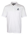 Miami Marlins Cutter & Buck Advantage Tri-Blend Jersey Mens Pocket Polo White Mannequin