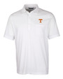 Tennessee Volunteers Cutter & Buck Advantage Tri-Blend Jersey Mens Big and Tall Pocket Polo White Mannequin