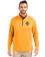 Tennessee Volunteers College Vault - Cutter & Buck Adapt Eco Knit Stretch Recycled Mens Quarter Zip Pullover Orange Burst Front