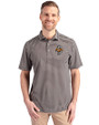 Tennessee Volunteers College Vault - Cutter & Buck Virtue Eco Pique Stripe Recycled Mens Big and Tall Polo Black Front