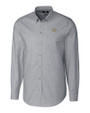 Georgia Tech Yellow Jackets - Cutter & Buck Stretch Oxford Mens Long Sleeve Dress Shirt Charcoal Mannequin