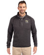 Georgia Tech Yellow Jackets Alumni Cutter & Buck Mainsail Sweater-Knit Mens Big and Tall Half Zip Pullover Jacket Charcoal Heather Front