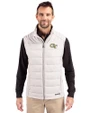 Georgia Tech Yellow Jackets - Cutter & Buck Evoke Hybrid Softshell Recycled Mens Full Zip Vest CONCRETE Front