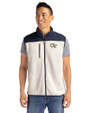 Georgia Tech Yellow Jackets - Cutter & Buck Cascade Eco Fleece Mens Vest Shell/Navy Blue Front