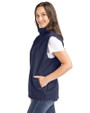 Georgia Tech Yellow Jackets - Cutter & Buck Charter Eco Recycled Full-Zip Womens Vest Navy Blue Side