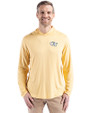 Georgia Tech Yellow Jackets - Cutter & Buck Coastline Epic Comfort Recycled Mens Hooded Shirt Desert Front