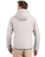 Oakland Golden Grizzlies Cutter & Buck Rainier Primaloft Eco Mens Full Zip Hooded Jacket Polished Medium Gray Back