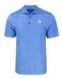 Milwaukee Brewers Monochromatic Cutter & Buck Pike Eco Tonal Geo Print Stretch Recycled Mens Polo Atlas Light Blue Mannequin