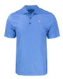 Athletics Mono Cutter & Buck Pike Eco Tonal Geo Print Stretch Recycled Mens Polo Atlas Light Blue Mannequin