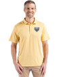 Oakland Golden Grizzlies Cutter & Buck Coastline Epic Comfort Recycled Mens Polo Desert Front