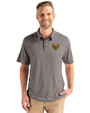 Oakland Golden Grizzlies Cutter & Buck Coastline Epic Comfort Recycled Mens Polo Elemental Grey Front