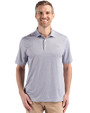 New York Jets Mono Cutter & Buck Pike Eco Diamond Dot Print Recycled Mens Polo Black Front