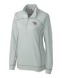 Iowa Cubs Clique Helsa  Performance Womens Half Zip Pullover Sweatshirt Light Grey Mannequin