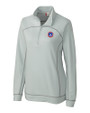 South Bend Cubs Clique Helsa  Performance Womens Half Zip Pullover Sweatshirt Light Grey Mannequin