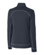 Jacksonville Jumbo Shrimp Clique Helsa  Performance Womens Half Zip Pullover Sweatshirt Dark Navy Mannequin Back