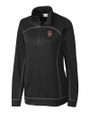 Fresno Grizzlies Clique Helsa  Performance Womens Half Zip Pullover Sweatshirt Black Mannequin