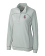 Greenville Drive Clique Helsa  Performance Womens Half Zip Pullover Sweatshirt Light Grey Mannequin