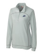 West Michigan Whitecaps Clique Helsa  Performance Womens Half Zip Pullover Sweatshirt Light Grey Mannequin