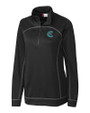 Charlotte Knights Clique Helsa  Performance Womens Half Zip Pullover Sweatshirt Black Mannequin