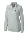 Charlotte Knights Clique Helsa  Performance Womens Half Zip Pullover Sweatshirt Light Grey Mannequin
