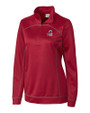 Springfield Cardinals Clique Helsa  Performance Womens Half Zip Pullover Sweatshirt Darkest Red Mannequin